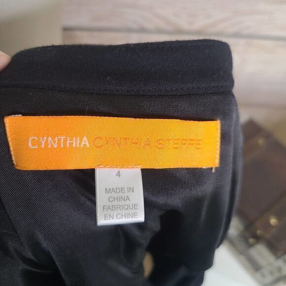 Cynthia Steffe Women’s Little Black Dress Sweetheart Fit and Flare Dress Size‎ 4 - Picture 4 of 7
